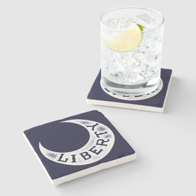 Moultrie Liberty Flag Stone Coaster (Side)