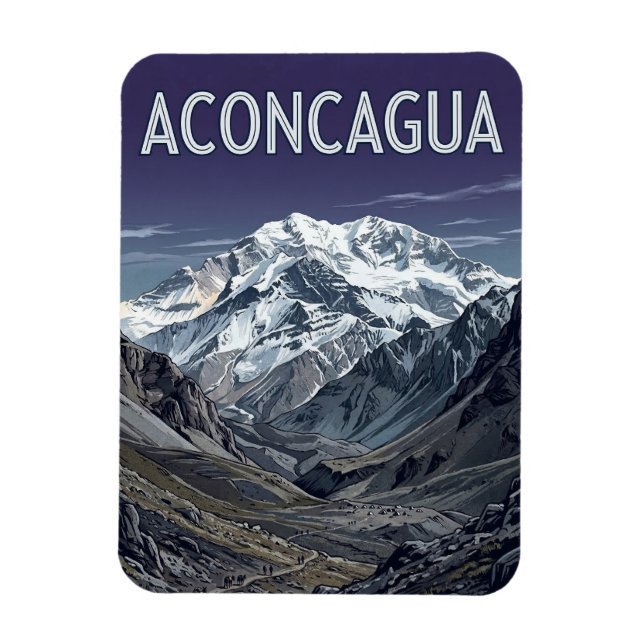 Mount Aconcagua Magnet (Vertical)