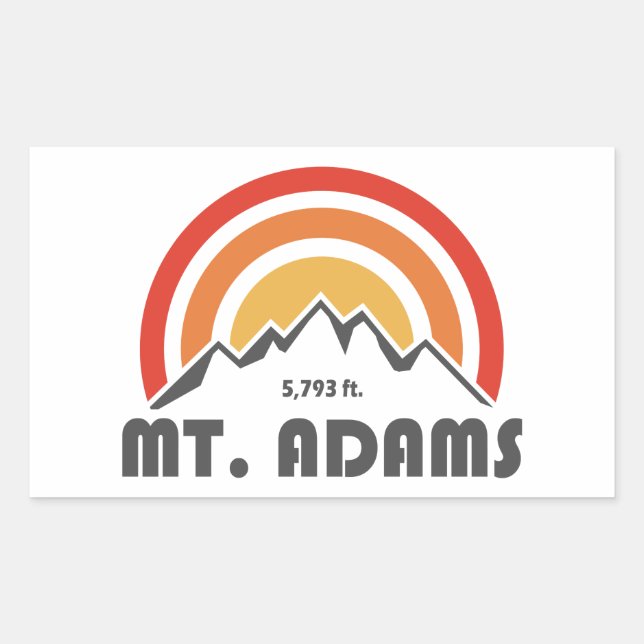 Mount Adams New Hampshire Rectangular Sticker (Front)