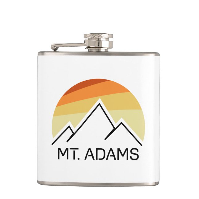 Mount Adams New Hampshire Retro Flask (Front)