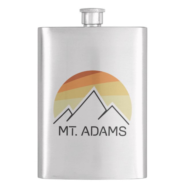 Mount Adams New Hampshire Retro Flask (Front)