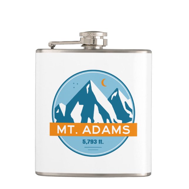 Mount Adams New Hampshire Stars Moon Flask (Front)