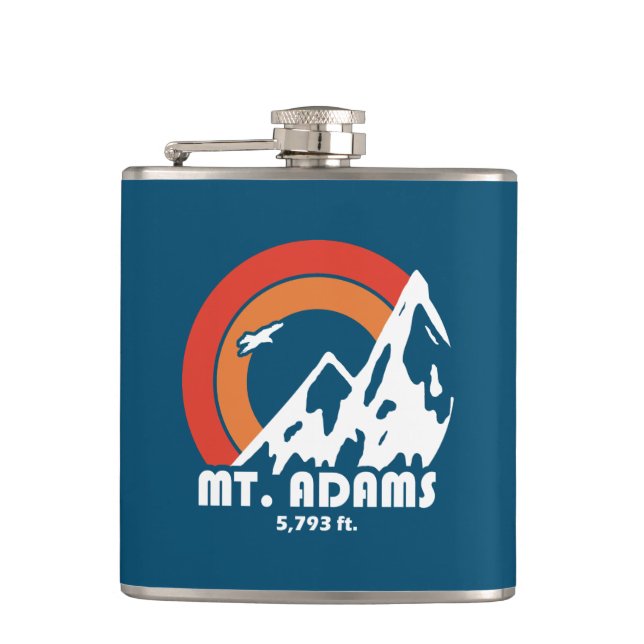 Mount Adams New Hampshire Sun Eagle Flask (Front)