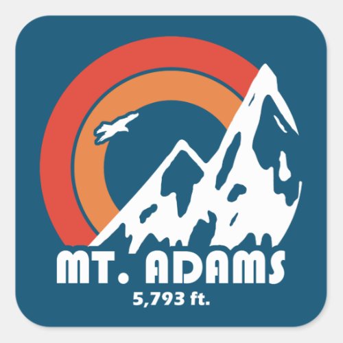 Mount Adams New Hampshire Sun Eagle Square Sticker