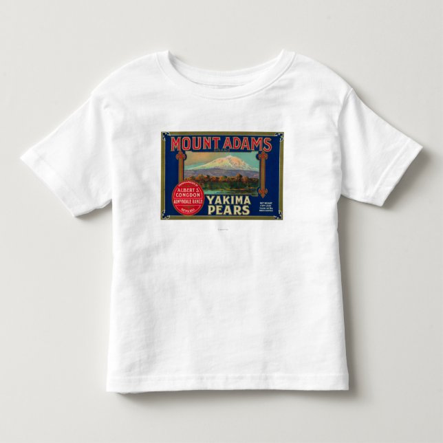 Mount Adams Pear Crate LabelYakima, WA Toddler T-shirt (Front)
