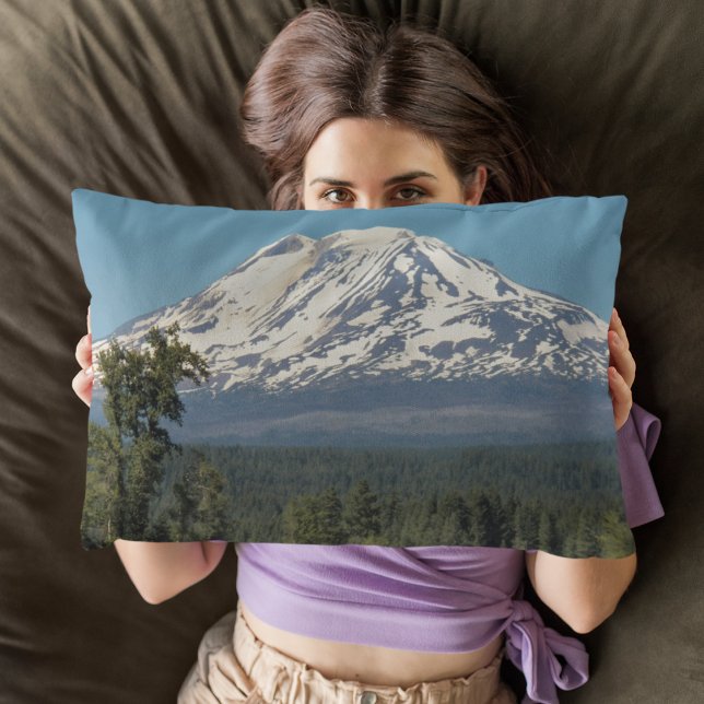 Mount Adams Scenic Landscape Decorative Pillow (In Situ)