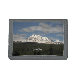 Mount Adams Scenic Landscape Photo Personalized Tri-fold Wallet