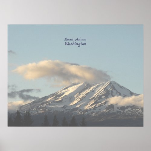 Mount Adams Washington Scenic Photo  Poster