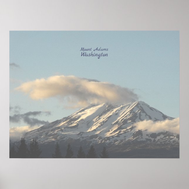 Mount Adams Washington Scenic Photo  Poster (Front)