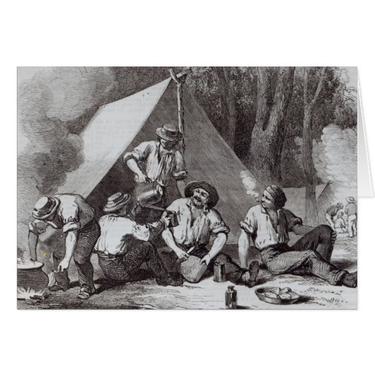 Mount Alexander gold-diggers at evening mess Cards (Front Horizontal)