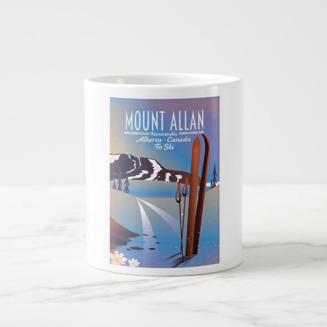 Mount Allan, Kananaskis, Alberta, Canada ski Giant Coffee Mug (Front)