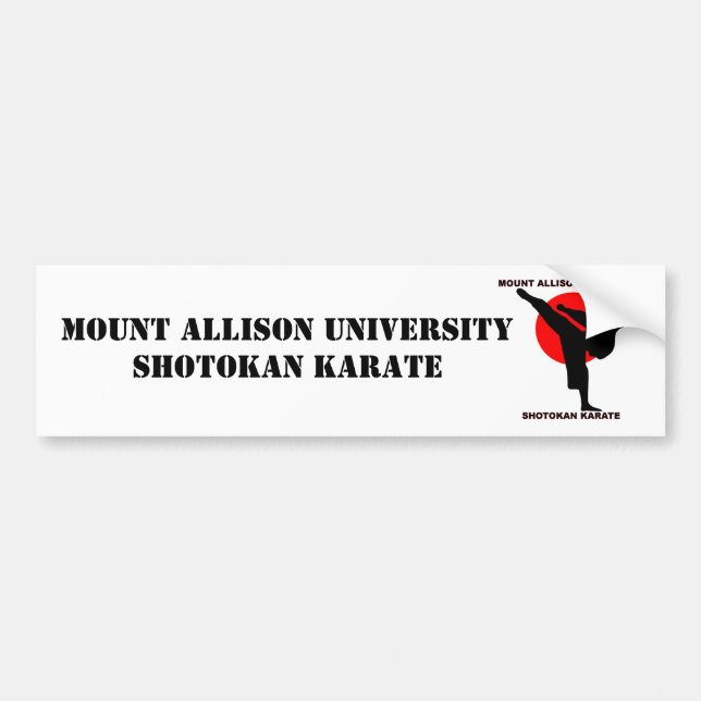 Mount Allison Shotokan Karate Bumper Sticker (Front)