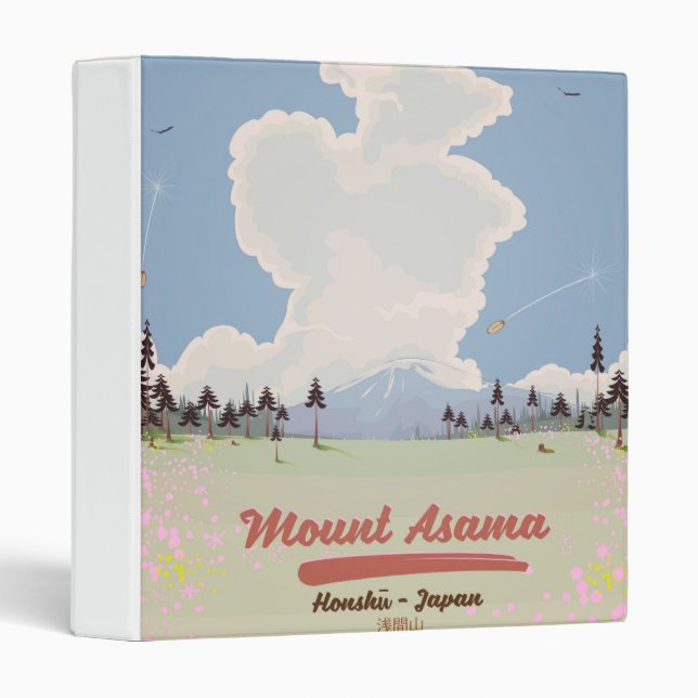 Mount Asama Honshū. 3 Ring Binder (Front/Spine)