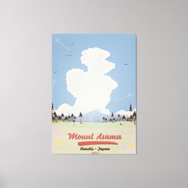 Mount Asama Honshū. Canvas Print (Front)