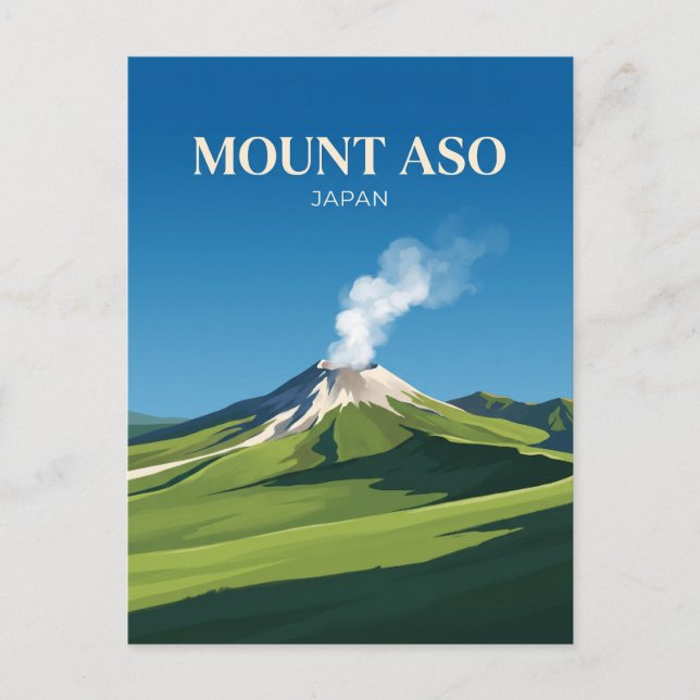 Mount Aso Japan Postcard (Front)