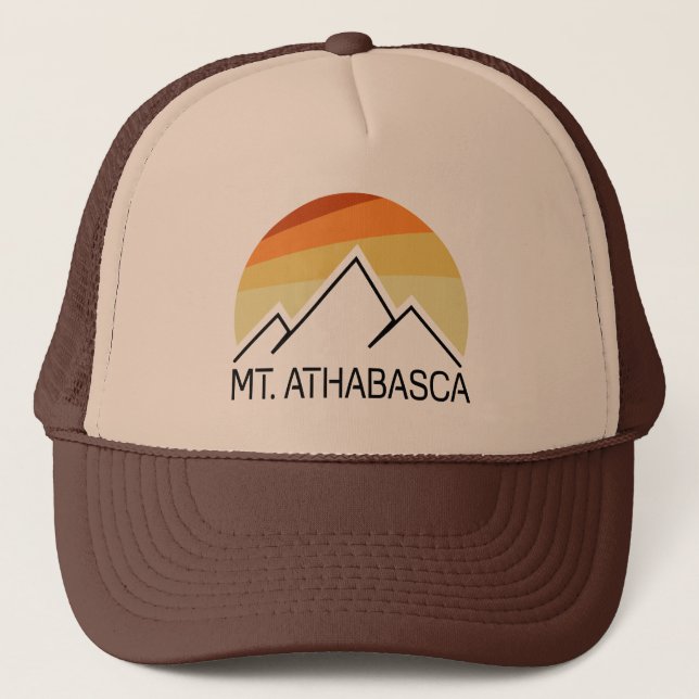 Mount Athabasca Alberta Retro Trucker Hat (Front)