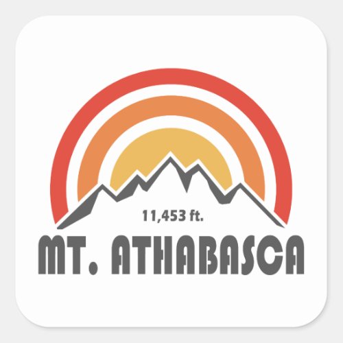 Mount Athabasca Square Sticker