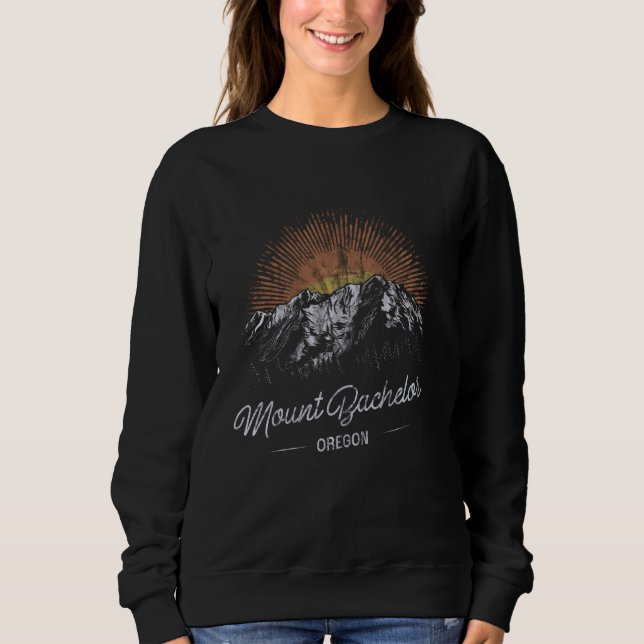 Mount Bachelor Mountains Oregon Hiking Outdoors Vi Sweatshirt (Front)