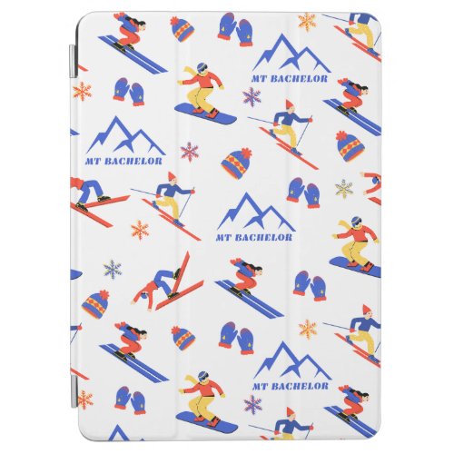 Mount Bachelor Oregon Ski Snowboard Pattern iPad Air Cover
