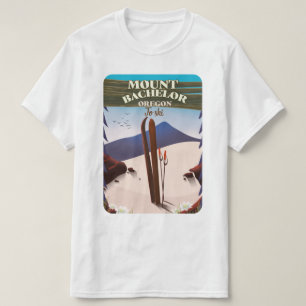 Mount Bachelor Oregon Ski travel poster T-Shirt