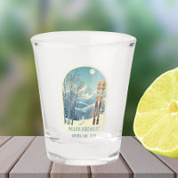 Mount Bachelor Oregon ski vacation Shot glass