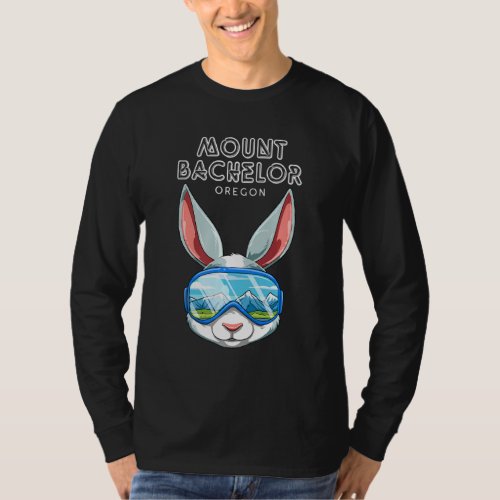 Mount Bachelor Oregon Usa Ski And Snowboard Rabbit T_Shirt