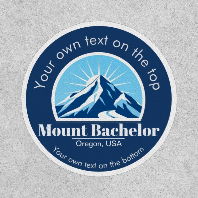 Mount Bachelor Oregon usa ski iron on Patch (Front)