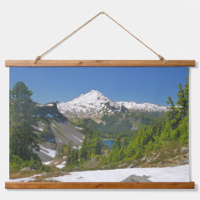 Mount Baker Alpine Mountain Landscape Photography Hanging Tapestry (Front)