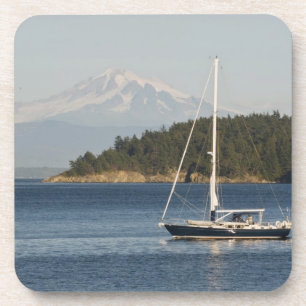 Mount Baker dominates landscape Beverage Coaster