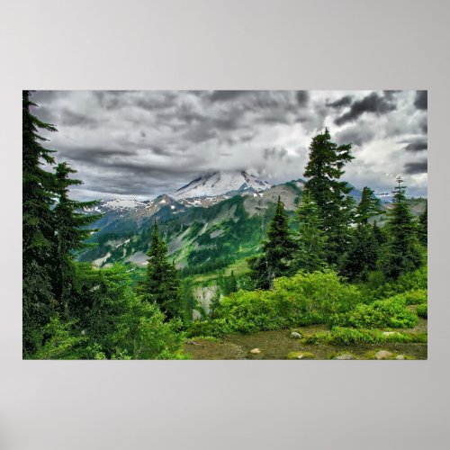 Mount Baker in HDR Poster