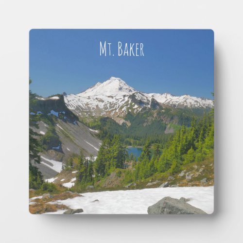 Mount Baker in North Cascades Photo Plaque