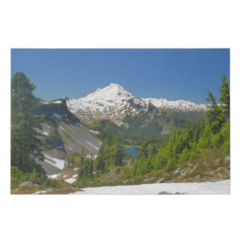 Mount Baker Scenic Faux Wrapped Canvas Print