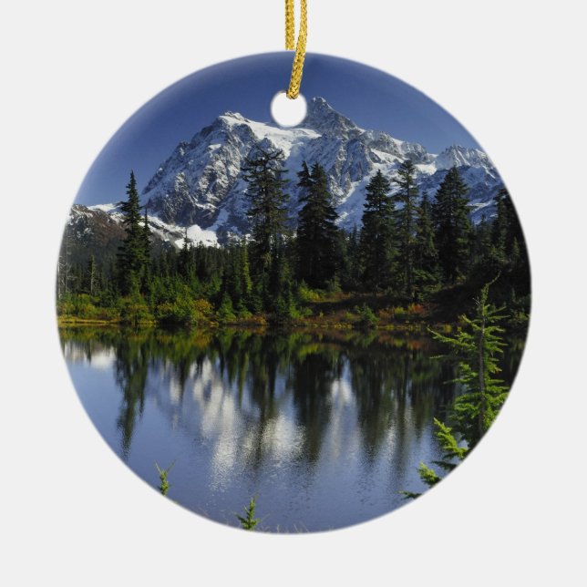 Mount Baker-Snoqualmie National Forest Ceramic Ornament (Front)