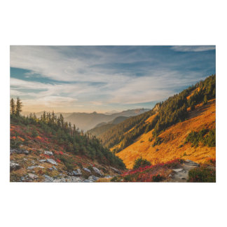 Mount Baker sunset Faux Canvas Print