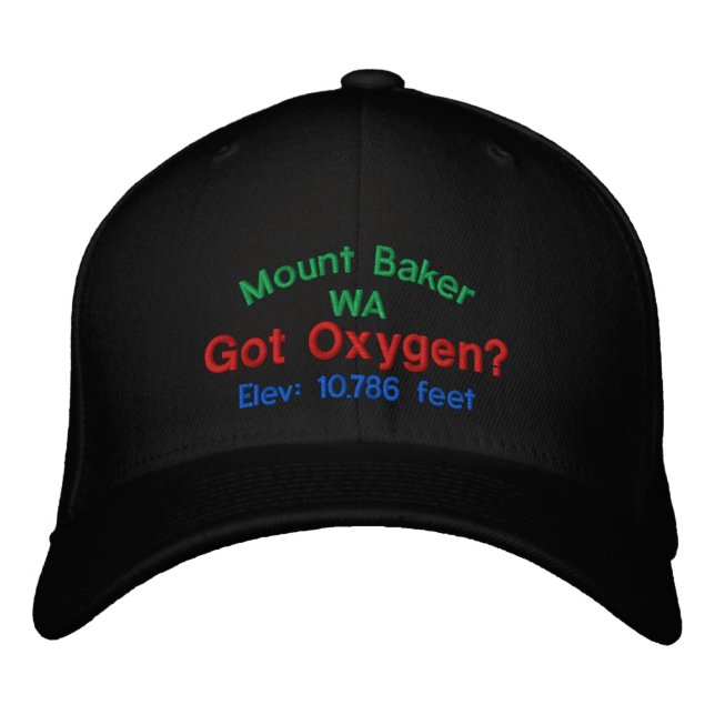 Mount Baker Washington Elevation Cap (Front)