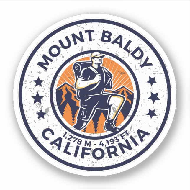 mount baldy Hiking, montana alpine pass Sticker (Front)