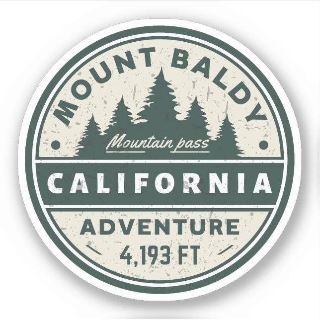 mount baldy Hiking, montana alpine pass Sticker (Front)