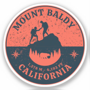 mount baldy Hiking, montana alpine pass Sticker