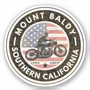 mount baldy motorcycle, montana alpine pass sticker