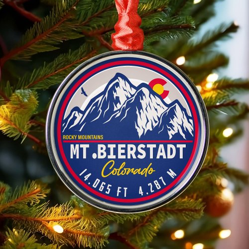 Mount Bierstadt _ Colorado 14ers fourteener Metal Ornament