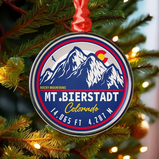 Mount Bierstadt - Colorado 14ers fourteener Metal Ornament (Creator Uploaded)