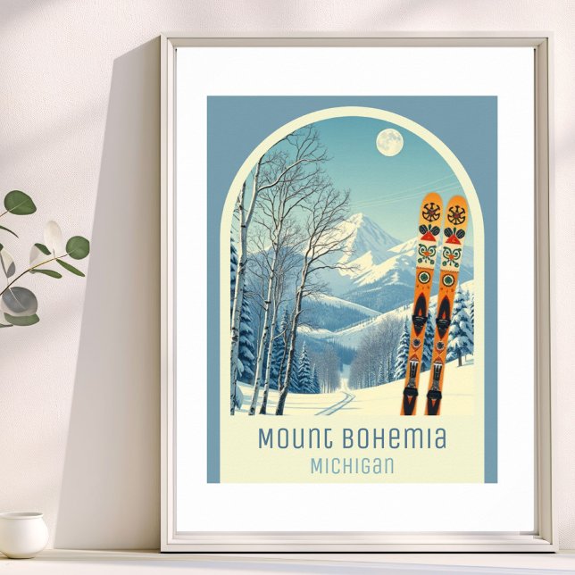 Mount Bohemia Michigan ski resort  Poster (Creator Uploaded)
