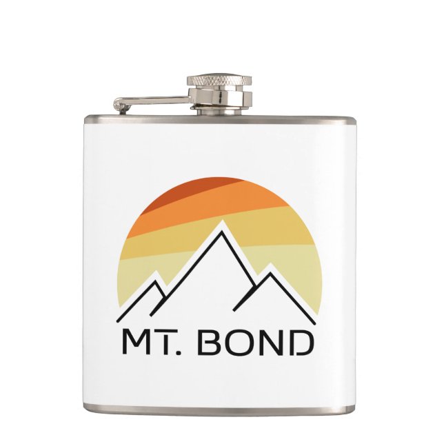 Mount Bond New Hampshire Retro Flask (Front)