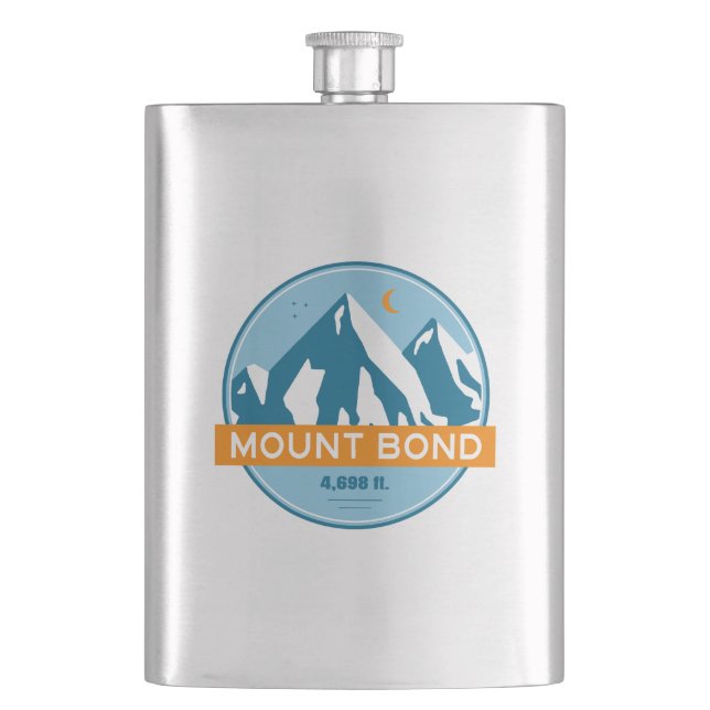 Mount Bond New Hampshire Stars Moon Flask (Front)