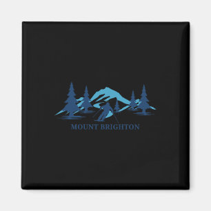 Mount Brighton Michigan Ski Resort Skiing Skier  Magnet