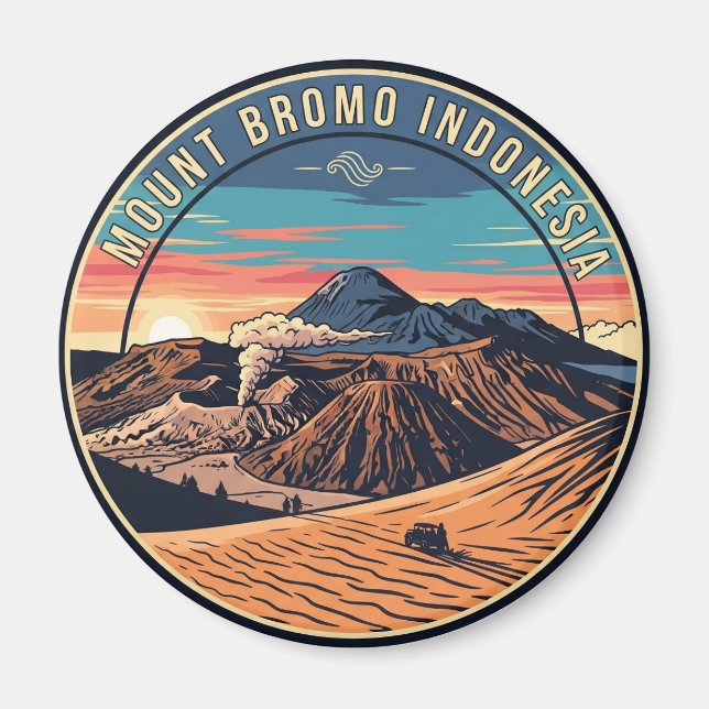 Mount Bromo Indonesia Travel Magnet (Front)