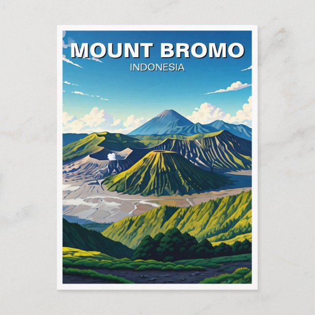 Mount Bromo Indonesia Travel Postcard (Front)