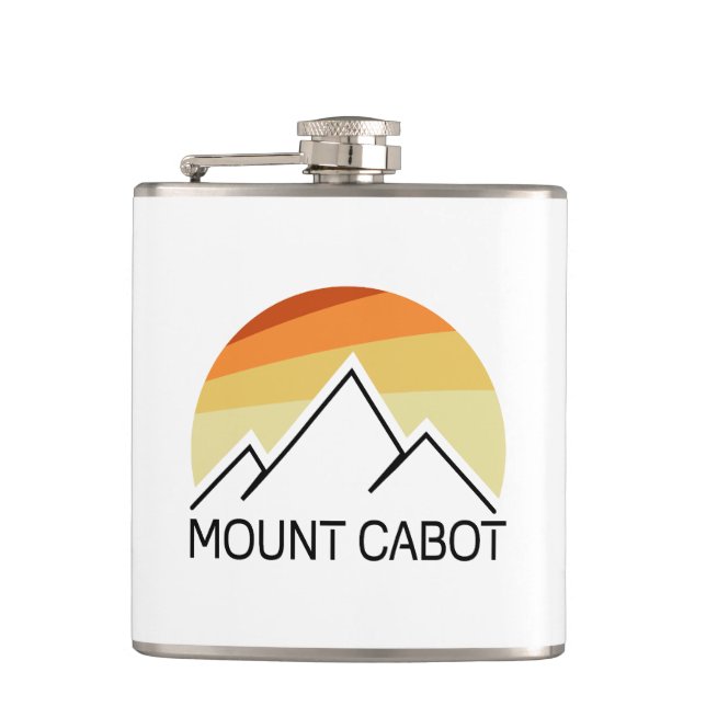Mount Cabot New Hampshire Retro Flask (Front)