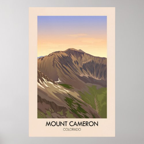 Mount Cameron Colorado USA Travel Poster