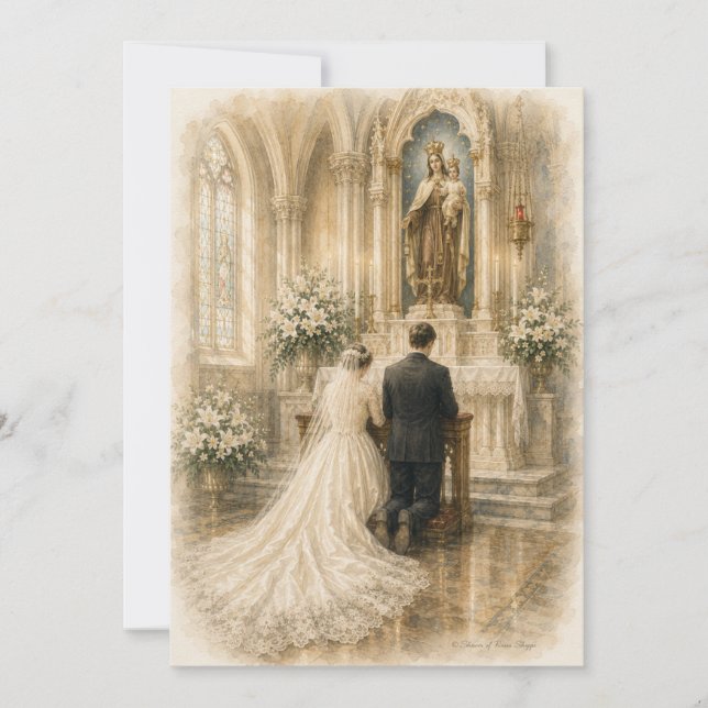 Mount Carmel Catholic Bridal Altar Watercolor (Front)